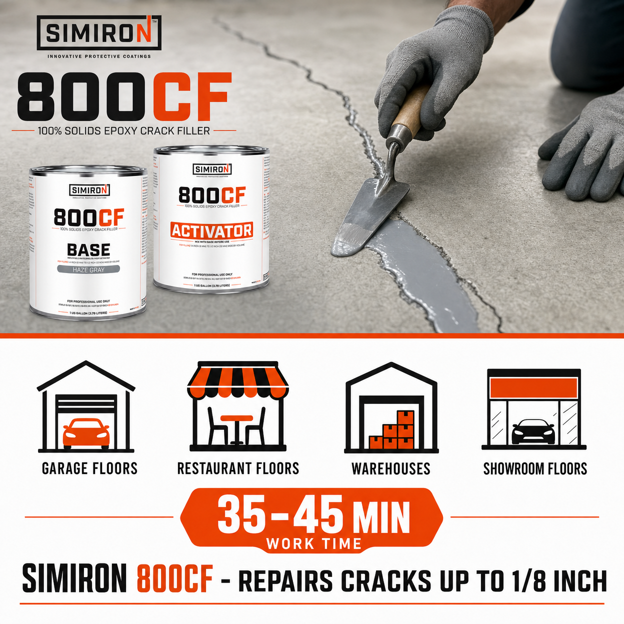 800CF Epoxy Crack Filler - Applications & Uses