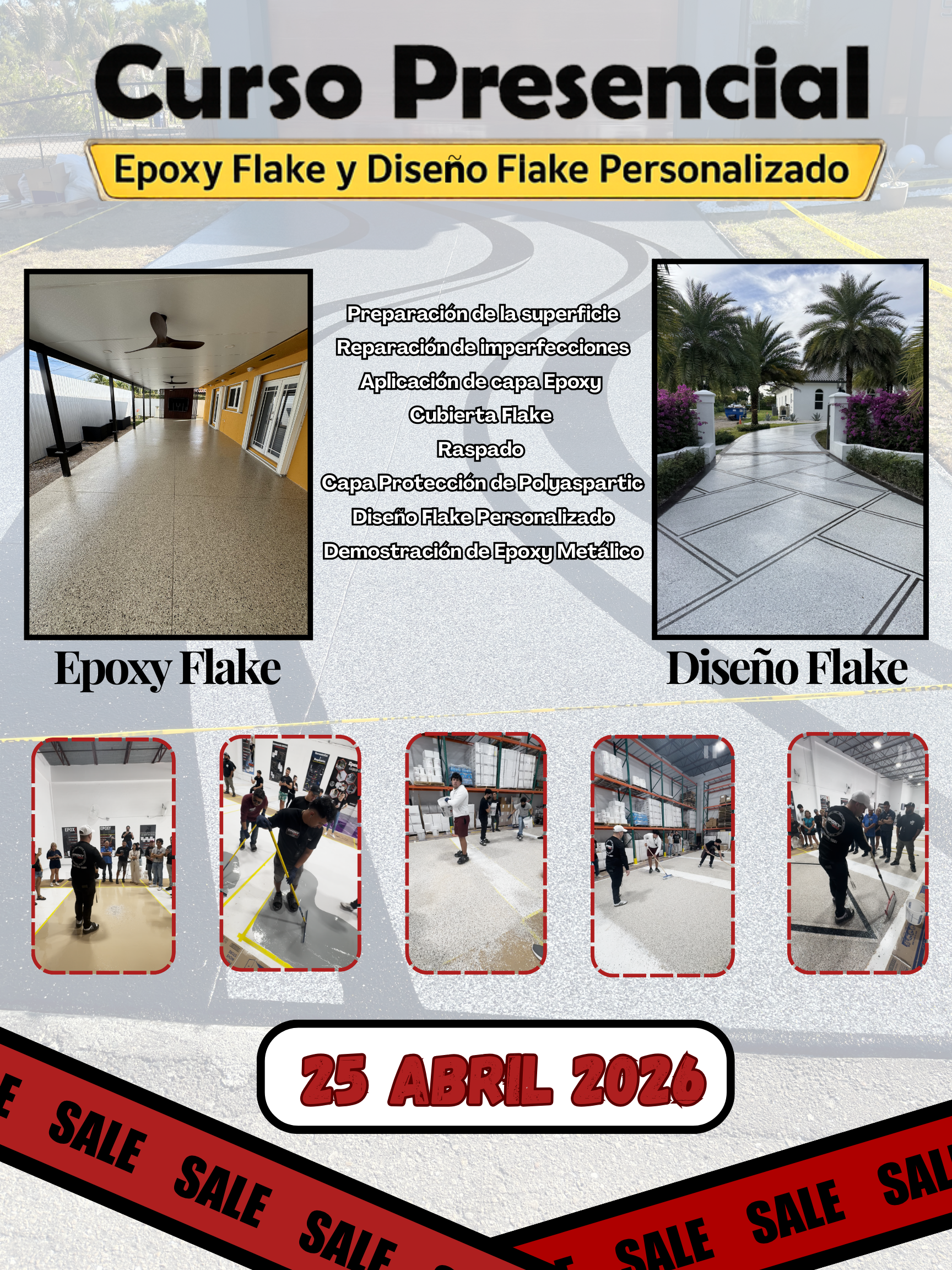 Curso Presencial Epoxy Flake / Epoxy Flake Personalizado por Epoxy 239.