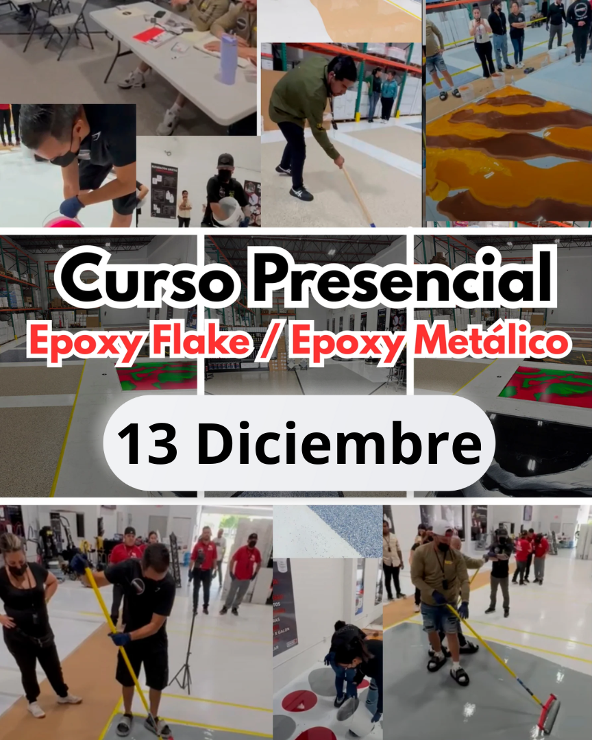 Curso Presencial Epoxy Flake / Epoxy Metálico (13 Diciembre)
