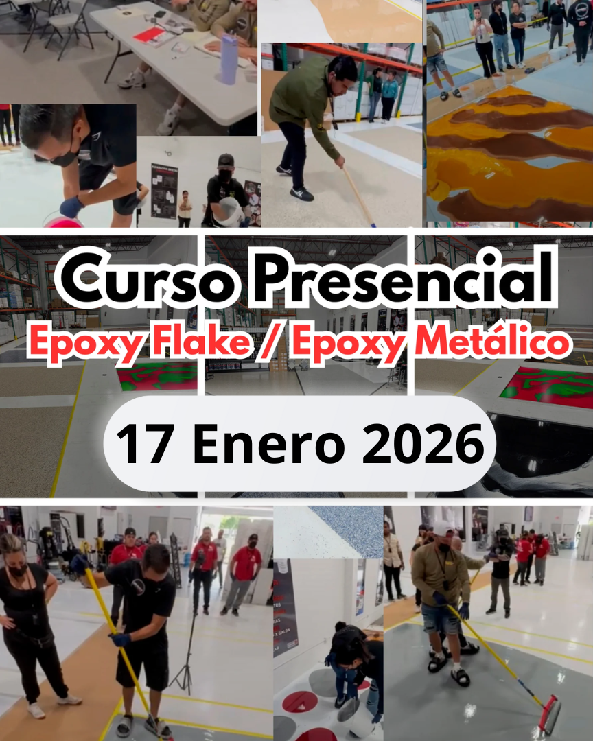 Curso Presencial Epoxy Flake / Epoxy Metalico  17 Enero 2026.