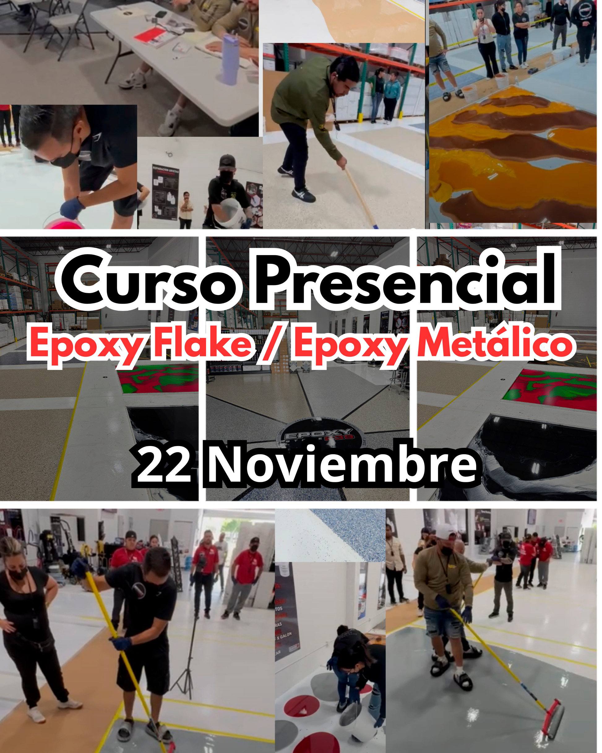 Curso Presencial Epoxy Flake / Epoxy Metálico (22 Noviembre)